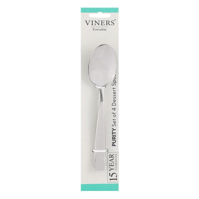 Viners Everyday Purity 4 Piece Dessert Spoon Set