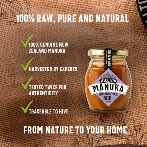 Hilltop Honey Manuka MGO500+ Honey thumbnail 9