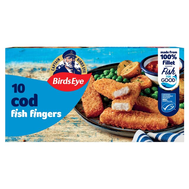 Birds Eye 10 MSC Breaded Cod Fish Fingers