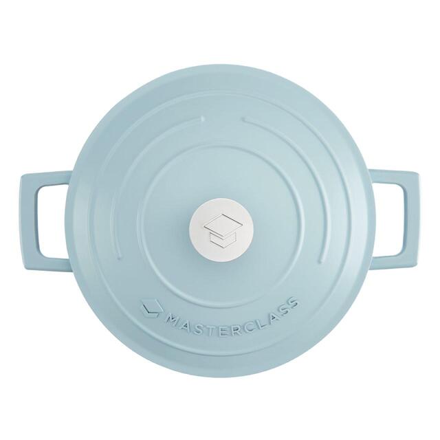 MasterClass Sky Blue Cast Aluminium Casserole Dish, 2.5L thumbnail 3