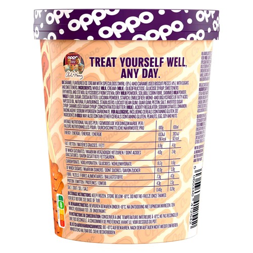 Oppo Caramelised Biscuit Swirl Low Calorie Ice Cream Tub thumbnail 3