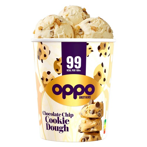Oppo Chocolate Chip Cookie Dough Low Calorie Ice Cream Tub thumbnail 2