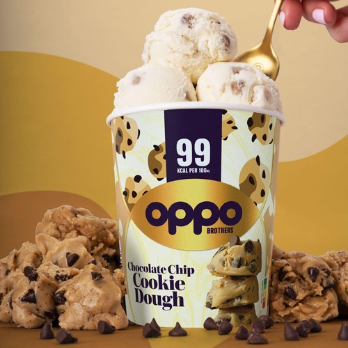 Oppo Chocolate Chip Cookie Dough Low Calorie Ice Cream Tub thumbnail 4