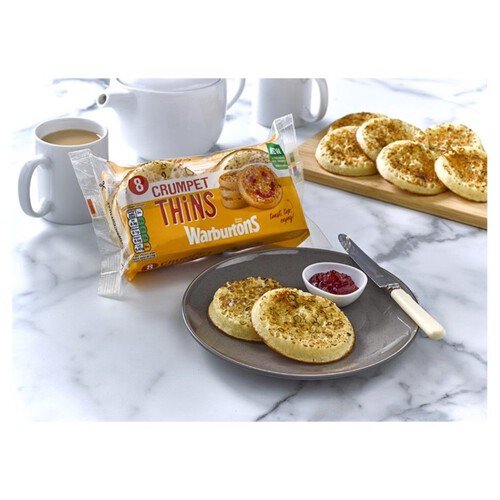 Warburtons 8 Crumpet Thins thumbnail 4