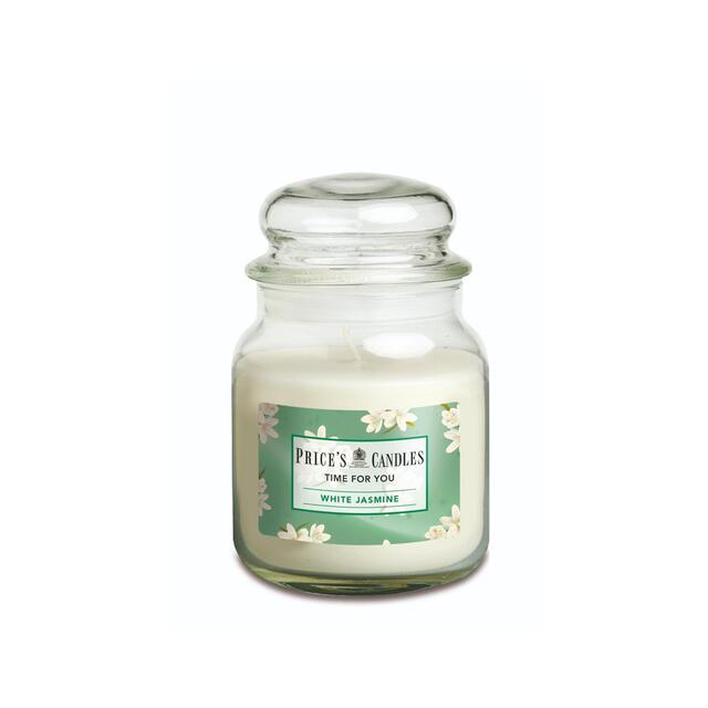 Price's White Jasmine Medium Jar Candle