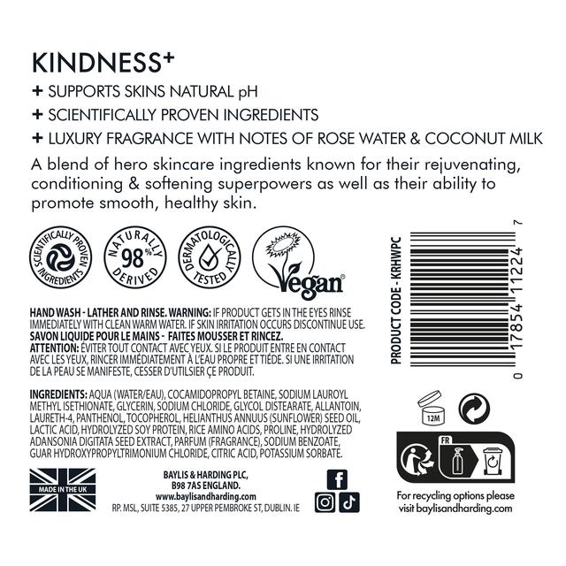 Baylis & Harding Kindness+ Plant Collagen Age Defy Hand Wash thumbnail 2