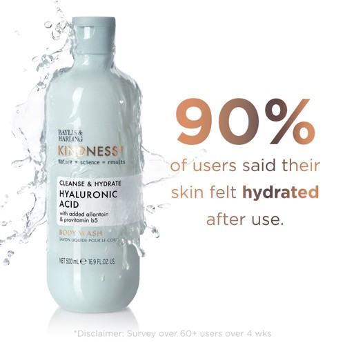 Baylis & Harding Kindness+ Hyaluronic Acid Moisture & Hydrate Body Wash thumbnail 4