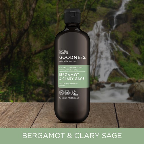 Baylis & Harding Goodness Mens Shower Gel - Bergamot & Clary Sage thumbnail 4