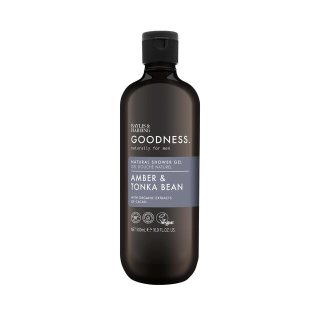 Baylis & Harding Goodness Men's Shower Gel - Amber & Tonka Bean