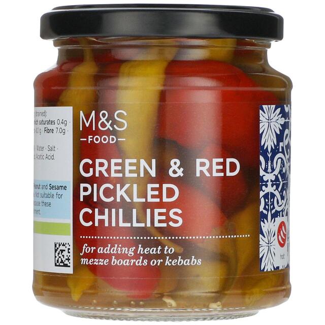 M&S Red & Green Pickled Chillis