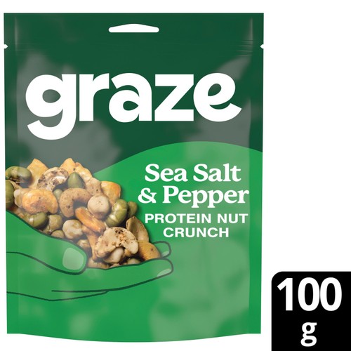 Graze Protein Salt & Pepper Vegan Mixed Nuts Snacks