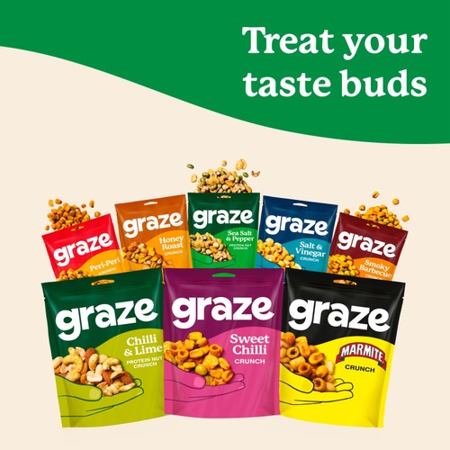Graze Sea Salt & Pepper Protein Veg & Cashew Nuts Sharing Bag Snack thumbnail 4
