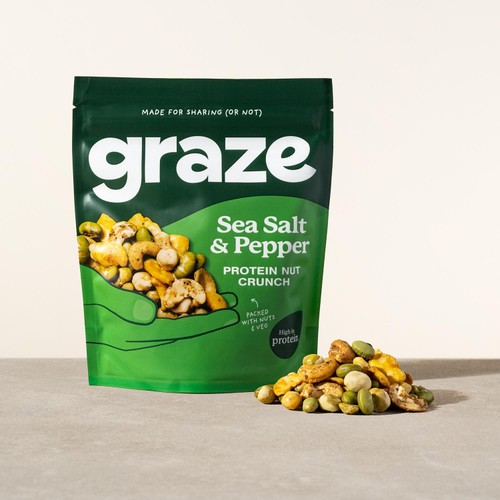 Graze Sea Salt & Pepper Protein Veg & Cashew Nuts Sharing Bag Snack thumbnail 6