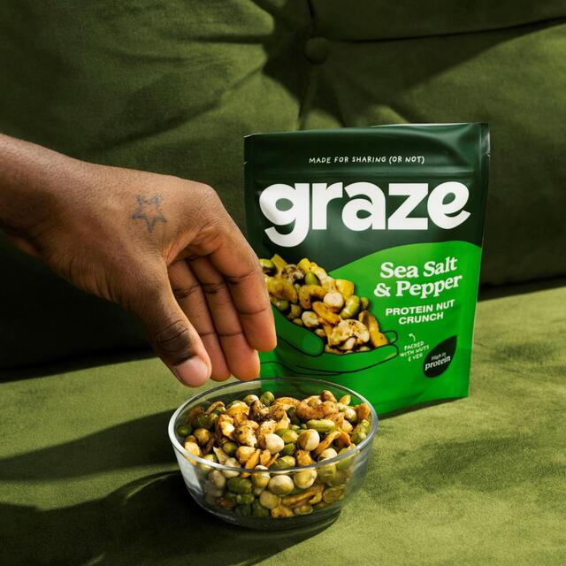 Graze Protein Salt & Pepper Vegan Mixed Nuts Snacks thumbnail 3