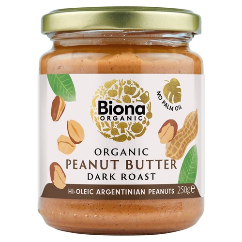 Biona Organic Hi Oleic Dark Roast Smooth Peanut Butter