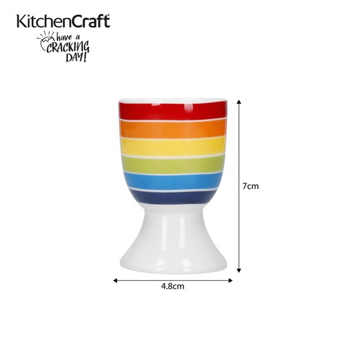 KitchenCraft 4-Piece Novelty Ceramic Egg Cup Set thumbnail 2