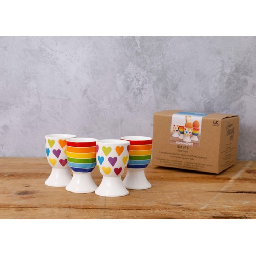KitchenCraft 4-Piece Novelty Ceramic Egg Cup Set thumbnail 6