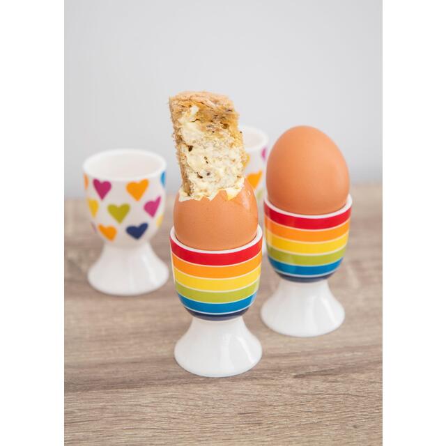 KitchenCraft 4-Piece Novelty Ceramic Egg Cup Set thumbnail 4