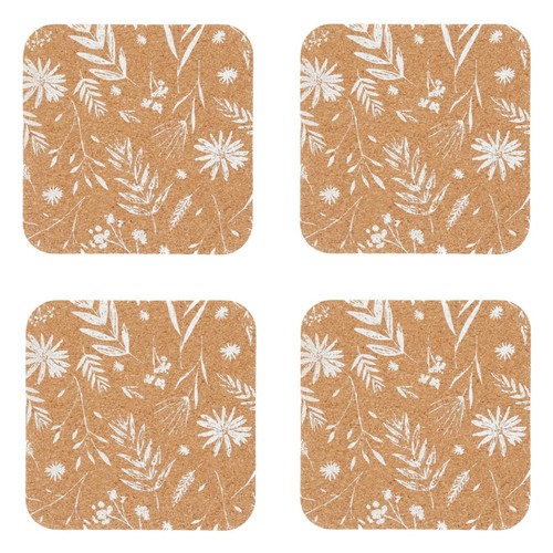 Natural Elements Set of 4 Biodegradable Cork Coasters, 12 x 12cm thumbnail 2