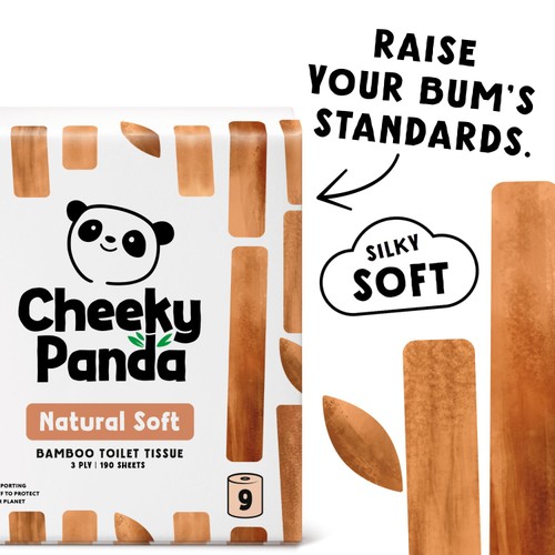 The Cheeky Panda Natural Colour Bamboo Toilet Tissue thumbnail 3
