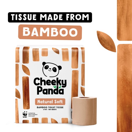 The Cheeky Panda Natural Colour Bamboo Toilet Tissue thumbnail 4