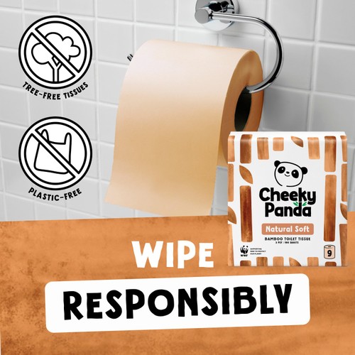 The Cheeky Panda Natural Colour Bamboo Toilet Tissue thumbnail 7
