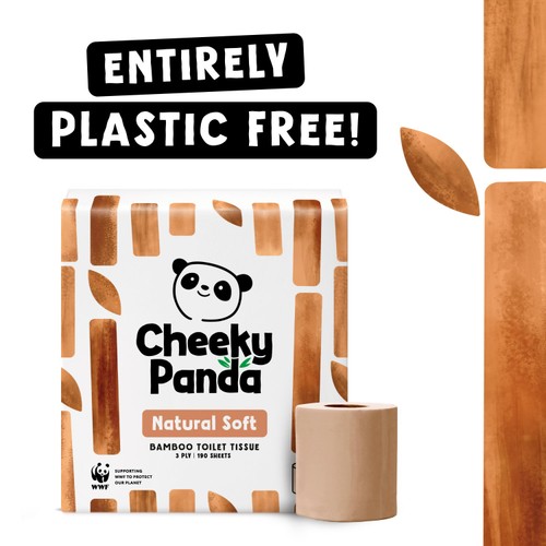 The Cheeky Panda Natural Colour Bamboo Toilet Tissue thumbnail 8