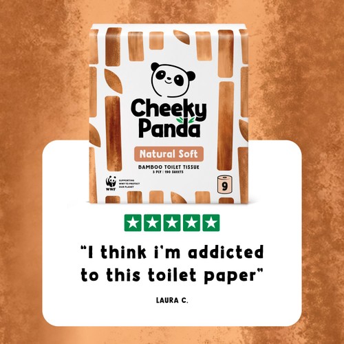 The Cheeky Panda Natural Colour Bamboo Toilet Tissue thumbnail 10