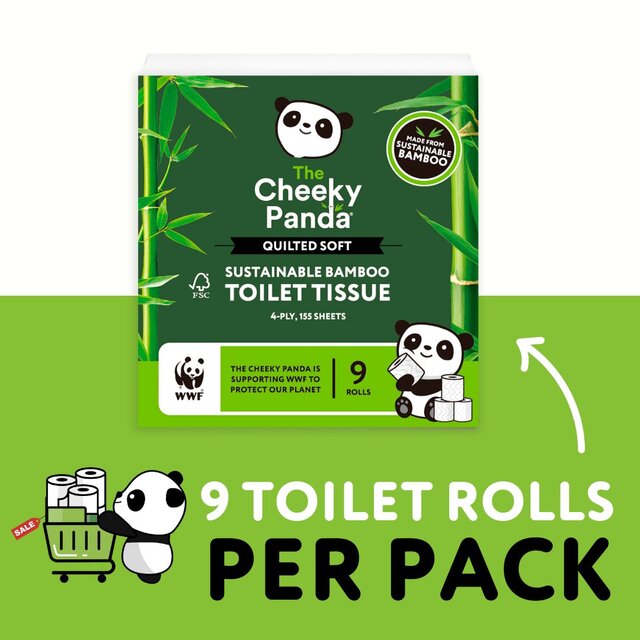 The Cheeky Panda Luxury Quilted Sustainable Bamboo Toilet Tissue thumbnail 4