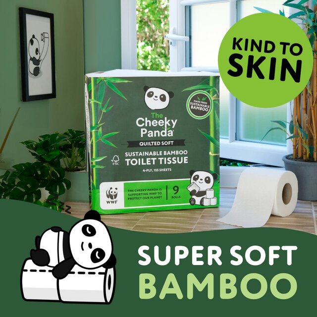 The Cheeky Panda Luxury Quilted Sustainable Bamboo Toilet Tissue thumbnail 6