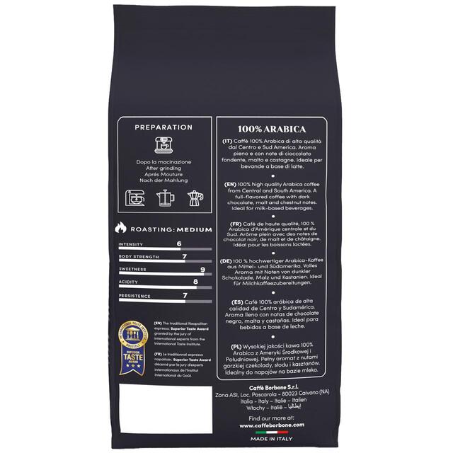 Caffe Borbone 100% Arabica Intensity 6 Coffee Beans thumbnail 4