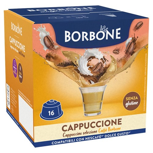 Caffe Borbone Cappuccino Dolce Gusto Compatible Capsules thumbnail 2