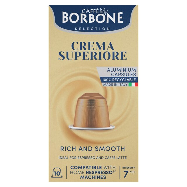 Caffe Borbone Crema Superior Intensity 7 Nespresso Compatible Capsules (10)