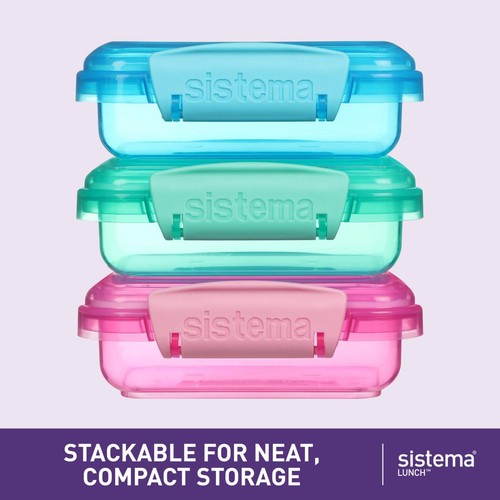 Sistema Lunch Containers 200ml 3 Pack Leakproof Storage thumbnail 4