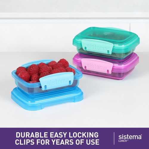 Sistema Lunch Containers 200ml 3 Pack Leakproof Storage thumbnail 6