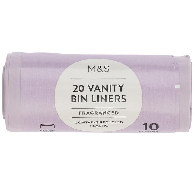 M&S 20 Fragranced Vanity Bin Liners 10L