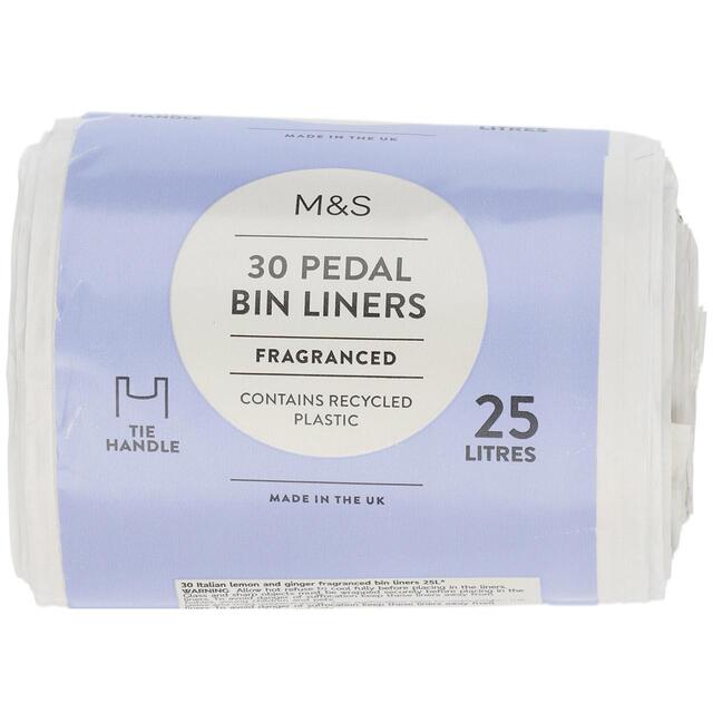 M&S 30 Fragranced Tie Handle 25L Pedal Bin Liners