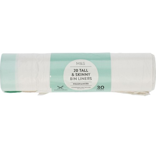 M&S 20 Tall & Skinny Fragranced Drawstring 30L Bin Liners