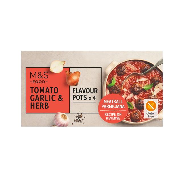 M&S 4 Tomato Garlic & Herb Flavour Pots thumbnail 2