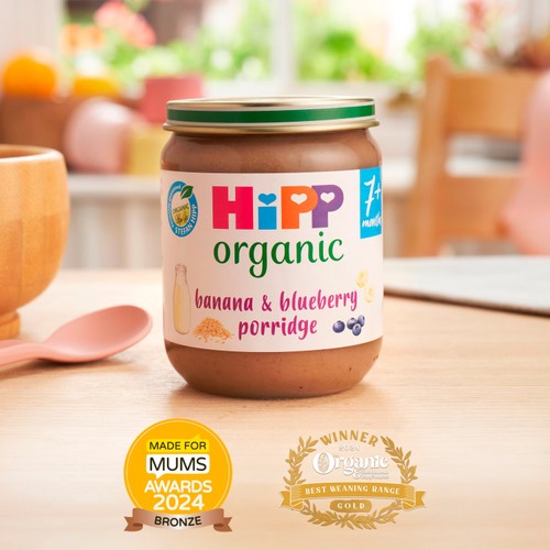 HiPP Organic Banana & Blueberry Porridge Baby Food Jar 7+ Months  thumbnail 7