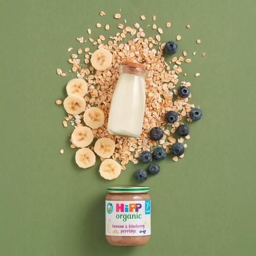 HiPP Organic Banana & Blueberry Porridge Baby Food Jar 7+ Months  thumbnail 9