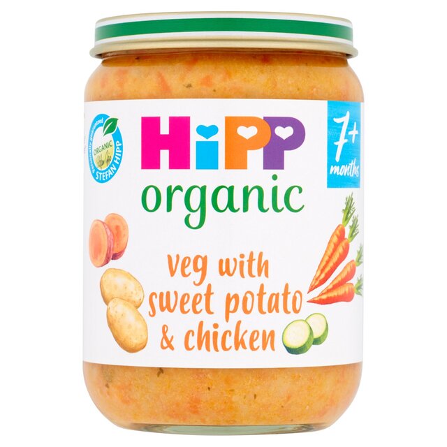 HiPP Organic Veg With Sweet Potato & Chicken Baby Food Jar 7+ Months