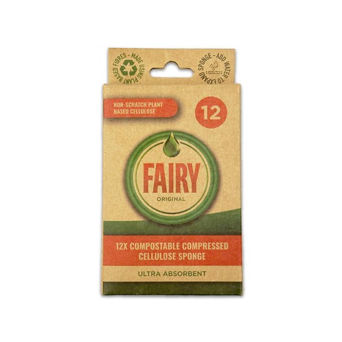 Fairy Original Eco Compostable Compressed Pop up Dish Cleaning Sponges