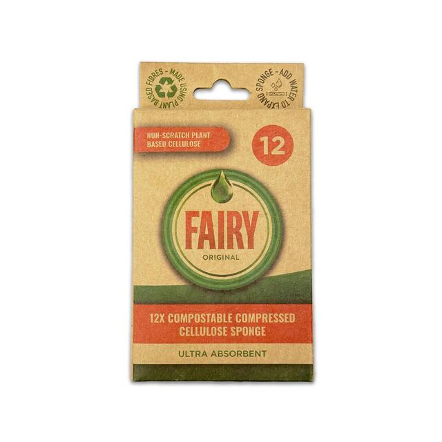 Fairy Original Eco Compostable Compressed Pop up Dish Cleaning Sponges