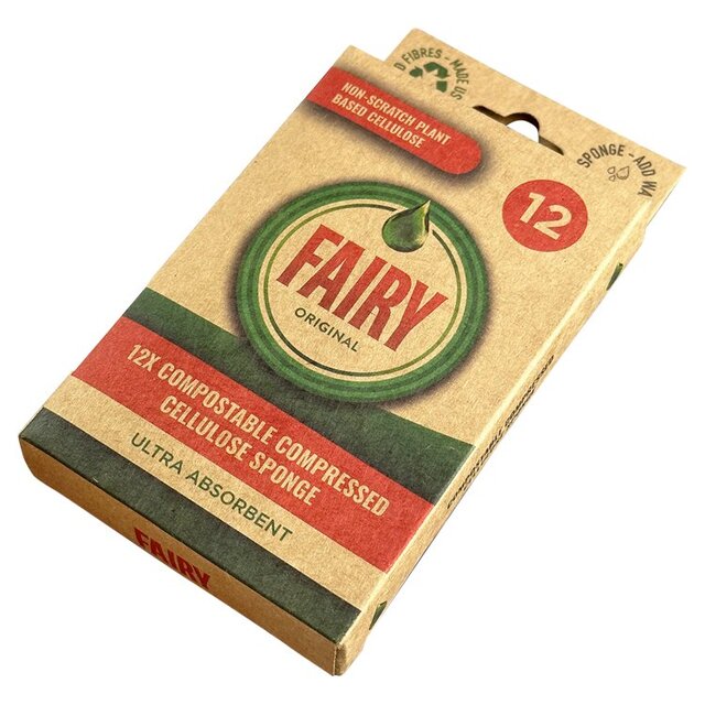 Fairy Original Eco Compostable Compressed Pop up Dish Cleaning Sponges thumbnail 2