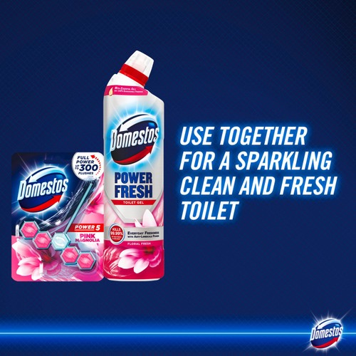 Domestos Power Fresh Gel Toilet Cleaner Floral Fresh thumbnail 3