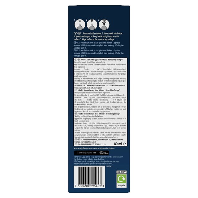 Glade Aromatherapy Reed Diffuser Refreshing Energy thumbnail 3