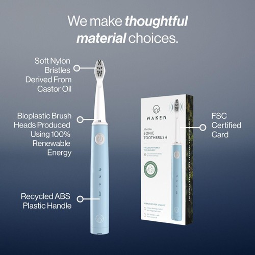 Waken Rechargeable Sonic Toothbrush - Mint Blue thumbnail 4