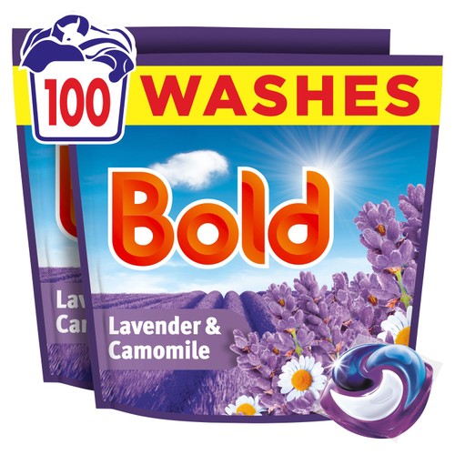 Bold All-In-1 Pods Washing Liquid Capsules Lavender & Camomile 108 Washes
