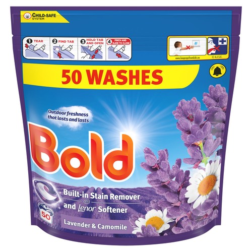 Bold All-In-1 Pods Washing Liquid Capsules Lavender & Camomile 100 Washes thumbnail 3